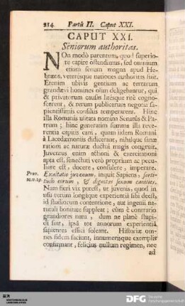 Caput XXI. Seniorum authoritas.