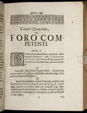 Caput Quartum, De Foro Competenti.