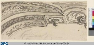 Saal. Soffitte. Halbentwurf links