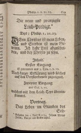 Die neun und zwanzigste Leich-Predigt.