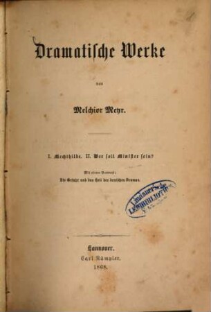 Dramatische Werke
