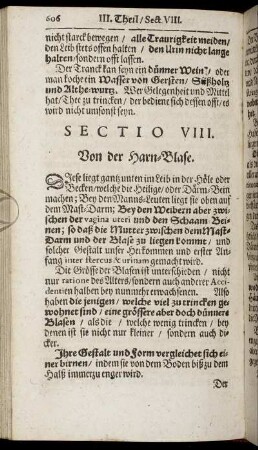 Sectio VIII. Von der Harn-Blase