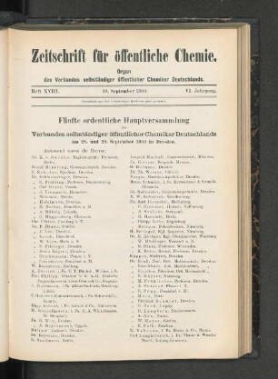 Heft XVIII. 30. September 1900.