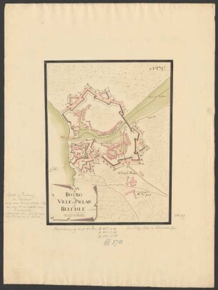 Plan de Bourg ou ville et pallais de Bell'Isle