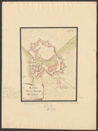 Plan de Bourg ou ville et pallais de Bell'Isle