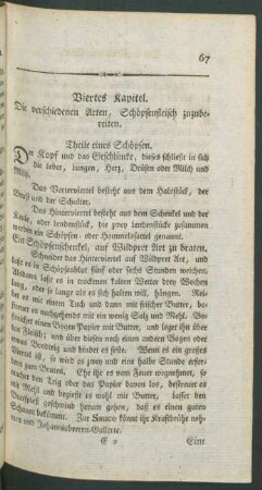 Viertes Kapitel. Die verschiednen Arten, Hammel- oder Schöpsen-Fleisch zuzurichten