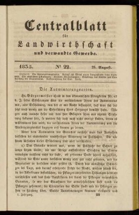 1835. No. 22. 28. August