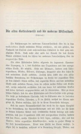 147-160 Die alten Gottesbeweise und die moderne Wissenschaft : Schluß