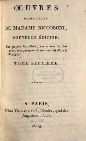 Oeuvres complètes de Madame Riccoboni, 7. Histoire de Miss Jenny