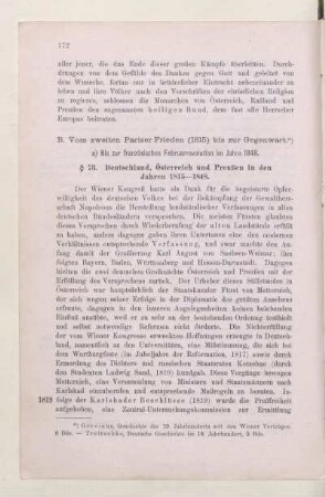 B. Vom zweiten Pariser Frieden (1815) bis zur Gegenwart