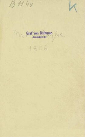 Stempel: Graf von Bothmer