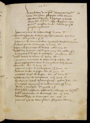 Sommerhalbjahr 1486. Rektorat Peter Kempchin