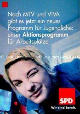 Wahlplakat der SPD zum Bundestagswahlkampf 1998