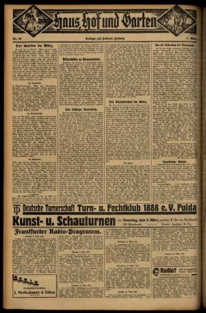 Vierte Ausgabe vom Sonntag, den 08. März 1931.