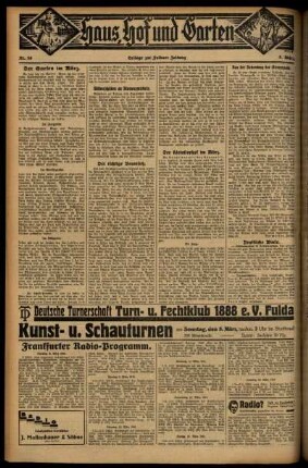 Vierte Ausgabe vom Sonntag, den 08. März 1931.