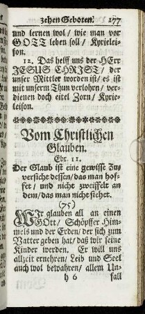 Vom Christlichen Glauben.