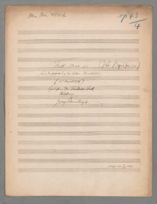 Fünf Gesänge op. 73,4 - BSB Mus.ms. 4550 d : Zur Siegesfeier