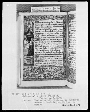 Lateinisches Stundenbuch (Livre d'heures) — Darbringung Christi im Tempel, Folio 34verso