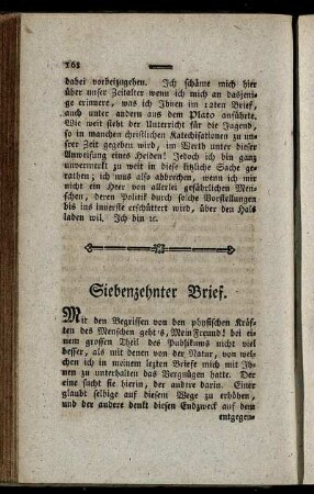 Siebenzehnter Brief.