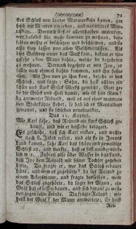 Das 11. Kapitel. Wie Karl sahe, daß Reinold ein stark Schloß gebauet, und wie er dasselbe belagert.