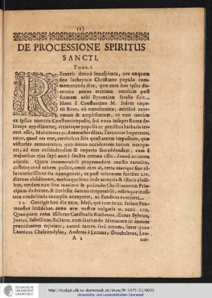 De Processione Spiritus Sancti.