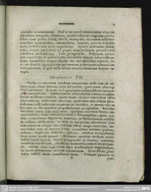 Observatio VII.