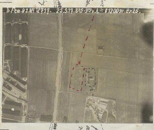 Flakfabrik bei Bahnhof Schwabing (mit Einzeichnungen) (1200 m)