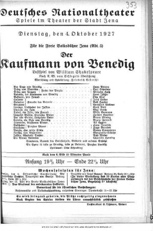 Der Kaufmann von Venedig