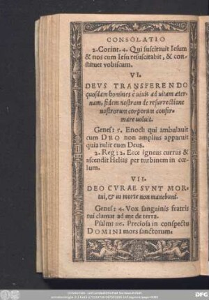 VII. Deo Curae Sunt Mortui, & in morte non manebunt.