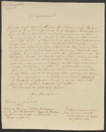 Brief an Jacob Grimm : 24.01.1836