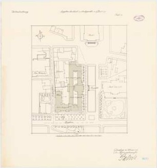 Land- und Amtsgericht, Duisburg: Lageplan 1:625
