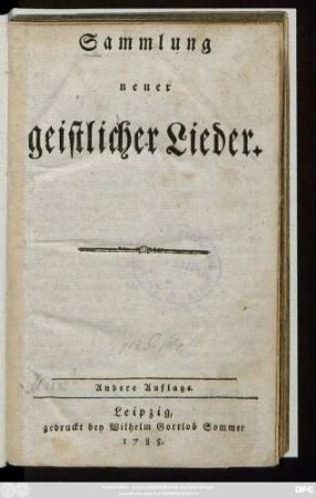 Sammlung neuer geistlicher Lieder