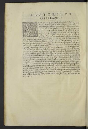 Lectoribus typographus