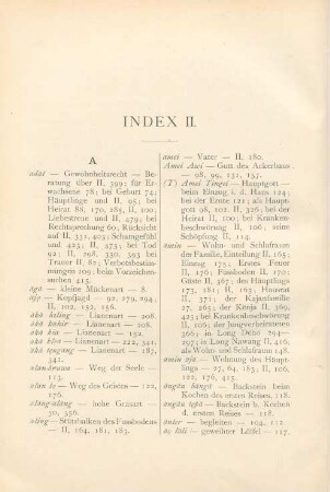 Index II.