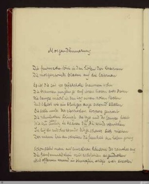Morgendämmerung : [SW XIII/XIV: H3e]; [SW XIII/XIV, S. 122/180]
