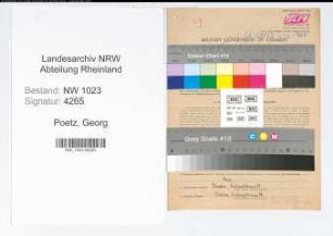 Entnazifizierung Georg Poetz , geb. 20.09.1904 (Zollbeamter)
