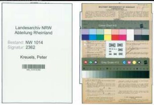 Entnazifizierung Peter Kreuels , geb. 27.02.1883 (Gastwirt)