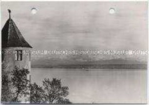 Meersburg, Altes Schloß (Burg), Blick zum Säntis