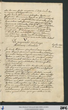 [fol. 26] De recipiendis consiliariis academici senatus