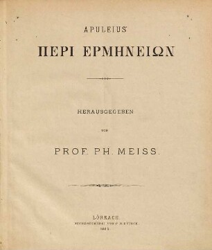 Apuleius' peri hermeneiōn
