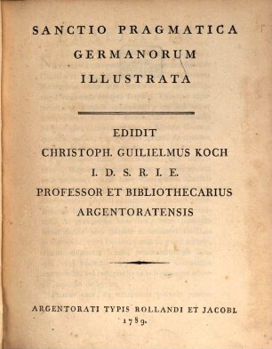 Sanctio Pragmatica Germanorum Illustrata