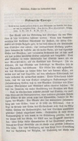 101-109 Systematische Theologie