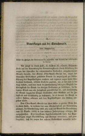 II. Bemerkungen aus der Spruchpraxis