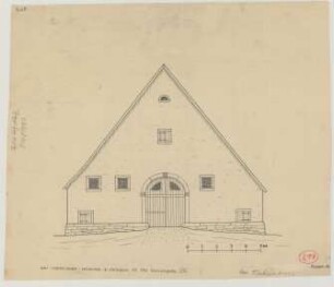 Steinbeck bei Recke (Kreis Tecklenburg): Hof Lünnemann-Wessling. Haupthaus (Giebelansicht)