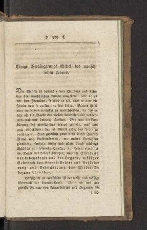 Einige Verlängerungs-Mittel des menschlichen Lebens.
