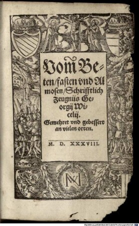 Vom Beten Fasten und Almosen schriftlich Zeugniß : Eißleben 1535