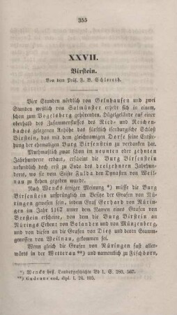 XXVII. Birstein.