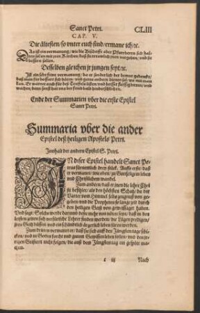 Summaria uber die ander Epistel deß heyligen Apostels Petri.