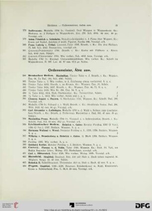 Ordensmeister, Äbte usw. (Nr. 384-416)