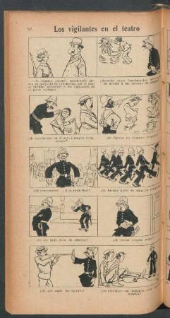 Los vigilantes en el teatro - [Cómic]